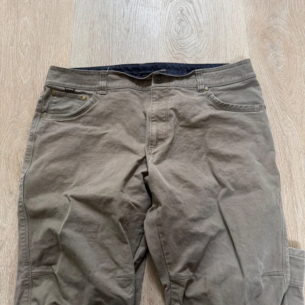 Kuhl Legendary Rydr Pants Mens 38x30 Brown Gray Articulated Knee Heavyweight - Picture 3 of 12